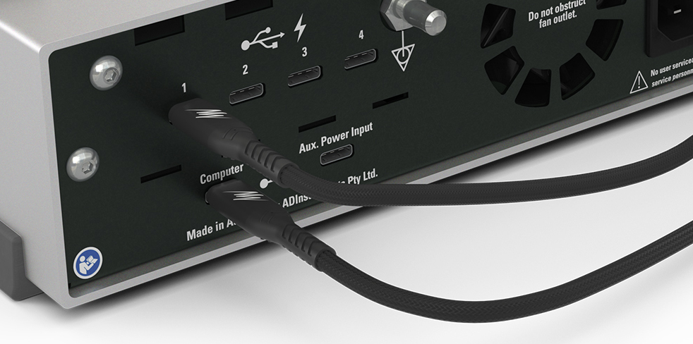 ‘PowerLab Event Link (PEL)’ facilitates sub-µS time synchronization